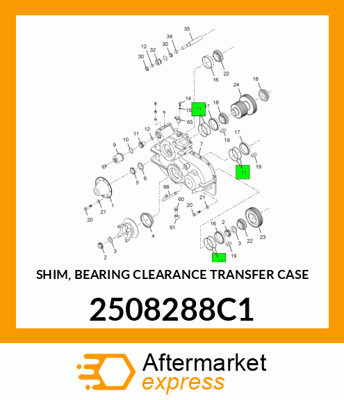 SHIM, BEARING CLEARANCE TRANSFER CASE 2508288C1