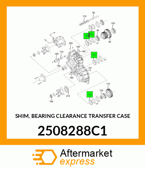 SHIM, BEARING CLEARANCE TRANSFER CASE 2508288C1