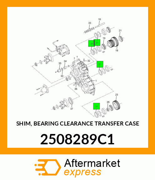 SHIM, BEARING CLEARANCE TRANSFER CASE 2508289C1