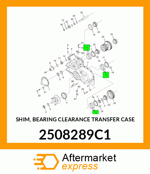 SHIM, BEARING CLEARANCE TRANSFER CASE 2508289C1