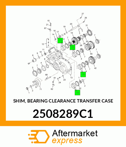 SHIM, BEARING CLEARANCE TRANSFER CASE 2508289C1