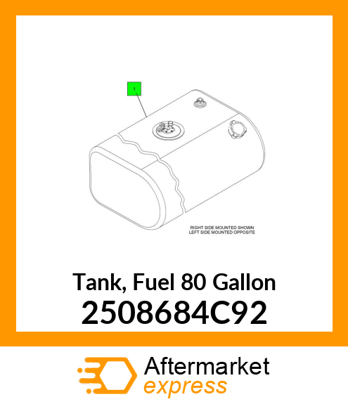Tank, Fuel 80 Gallon 2508684C92