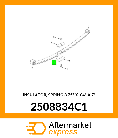 INSULATOR, SPRING 3.75" X .04" X 7" 2508834C1