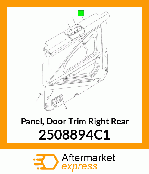 Panel, Door Trim Right Rear 2508894C1