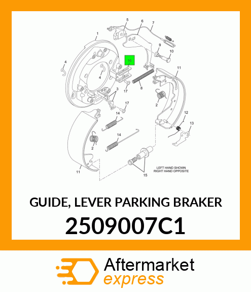 GUIDE, LEVER PARKING BRAKER 2509007C1