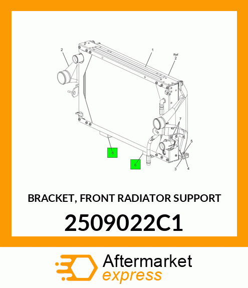 BRACKET, FRONT RADIATOR SUPPORT 2509022C1