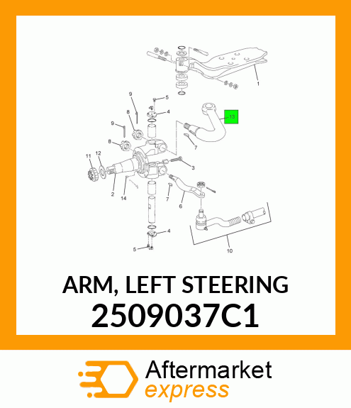 ARM, LEFT STEERING 2509037C1