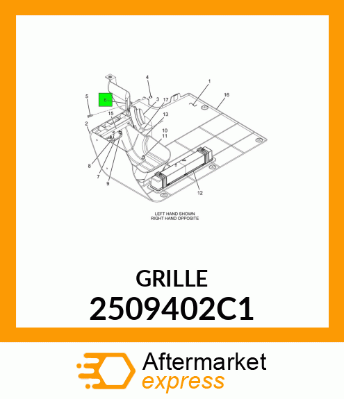 Grille, Speaker 2509402C1