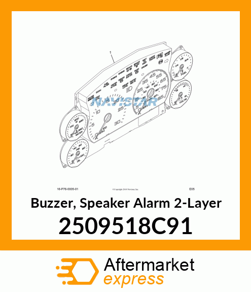 Buzzer, Speaker Alarm 2-Layer 2509518C91