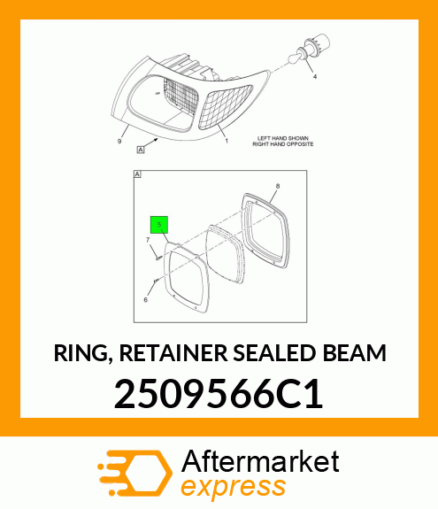 RING, RETAINER SEALED BEAM 2509566C1