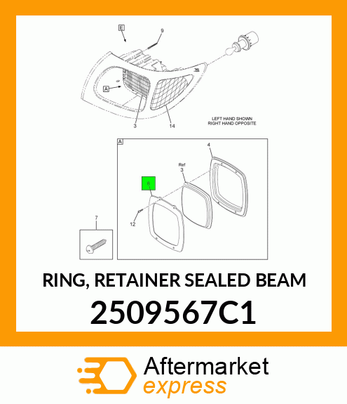 RING, RETAINER SEALED BEAM 2509567C1