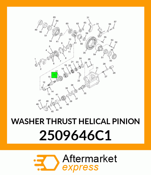 WASHER THRUST HELICAL PINION 2509646C1