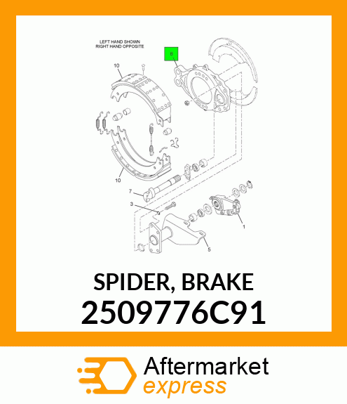 SPIDER, BRAKE 2509776C91