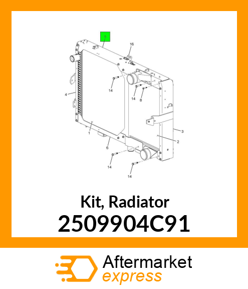 Kit, Radiator 2509904C91