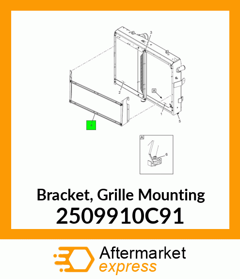 Bracket, Grille Mounting 2509910C91
