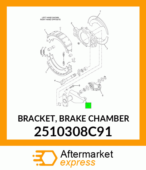 BRACKET, BRAKE CHAMBER 2510308C91