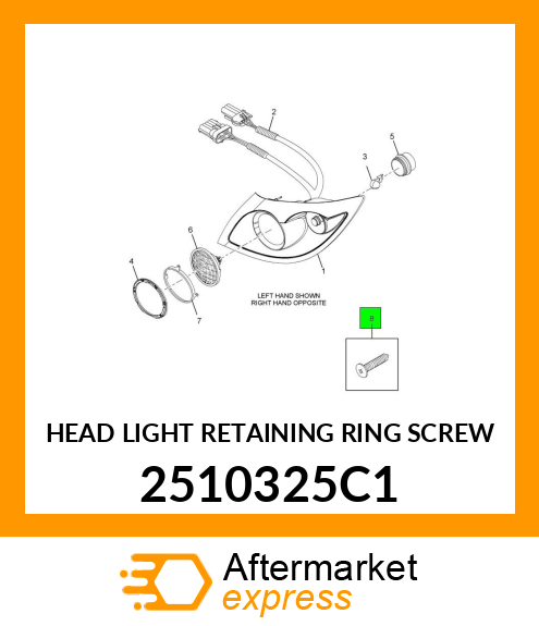 HEAD LIGHT RETAINING RING SCREW 2510325C1