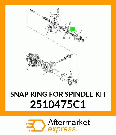 SNAP RING FOR SPINDLE KIT 2510475C1