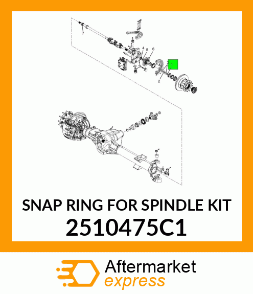 SNAP RING FOR SPINDLE KIT 2510475C1