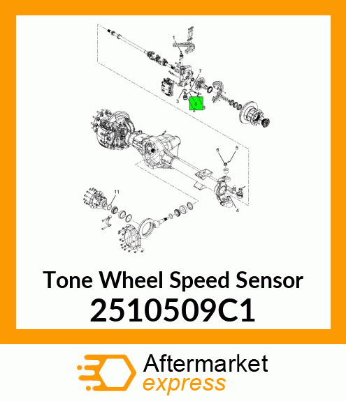 Tone Wheel Speed Sensor 2510509C1