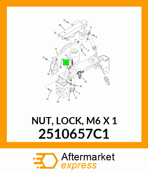 NUT, LOCK, M6 X 1 2510657C1