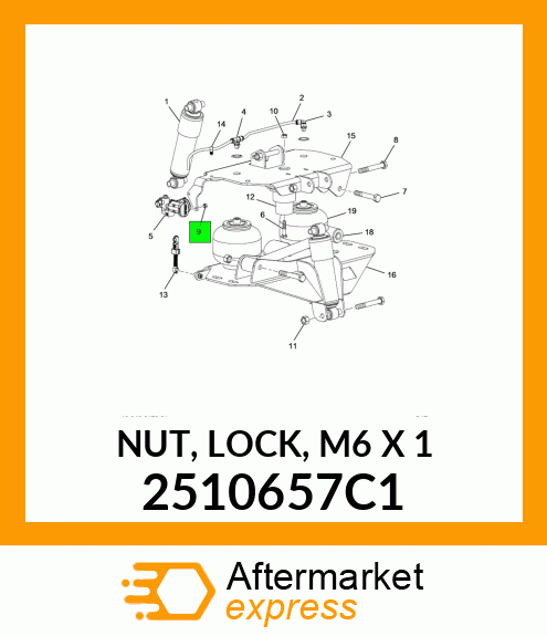 NUT, LOCK, M6 X 1 2510657C1