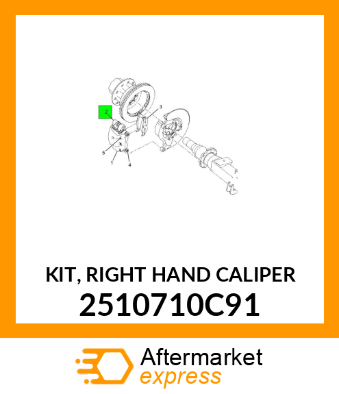 KIT, RIGHT HAND CALIPER 2510710C91