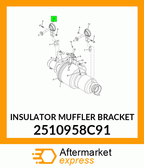 INSULATOR MUFFLER BRACKET 2510958C91