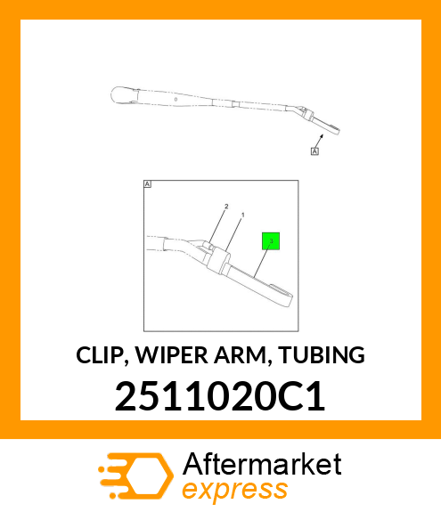 CLIP, WIPER ARM, TUBING 2511020C1