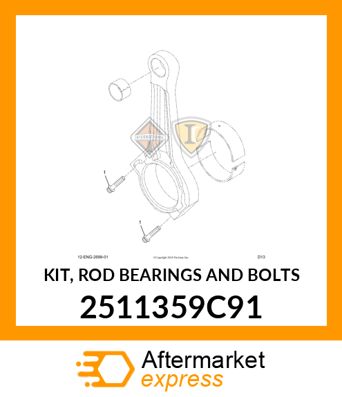 KIT, ROD BEARINGS AND BOLTS 2511359C91