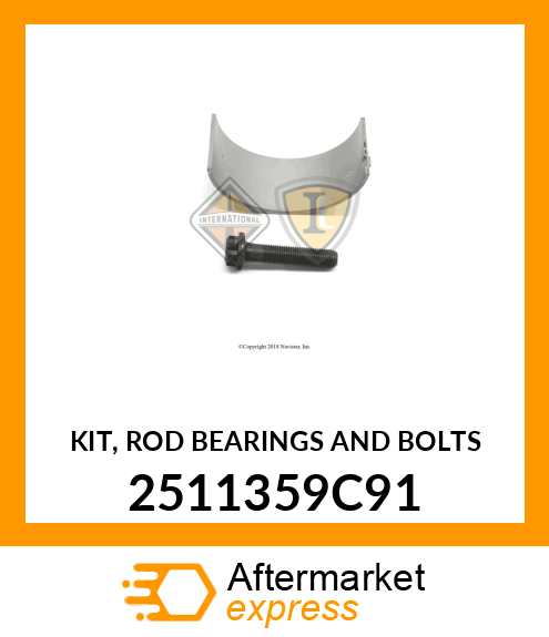 KIT, ROD BEARINGS AND BOLTS 2511359C91