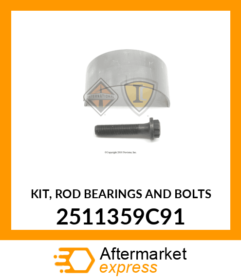 KIT, ROD BEARINGS AND BOLTS 2511359C91