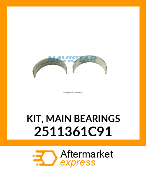 KIT, MAIN BEARINGS 2511361C91