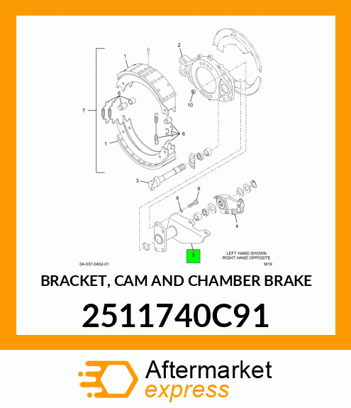 BRACKET, CAM AND CHAMBER BRAKE 2511740C91