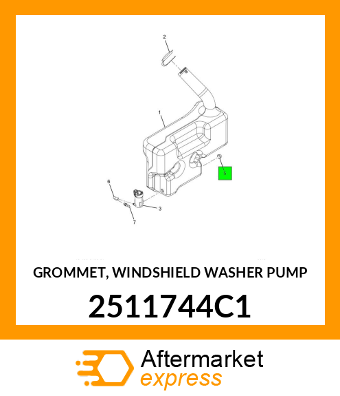 GROMMET, WINDSHIELD WASHER PUMP 2511744C1