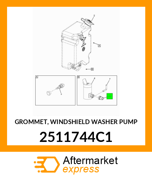 GROMMET, WINDSHIELD WASHER PUMP 2511744C1