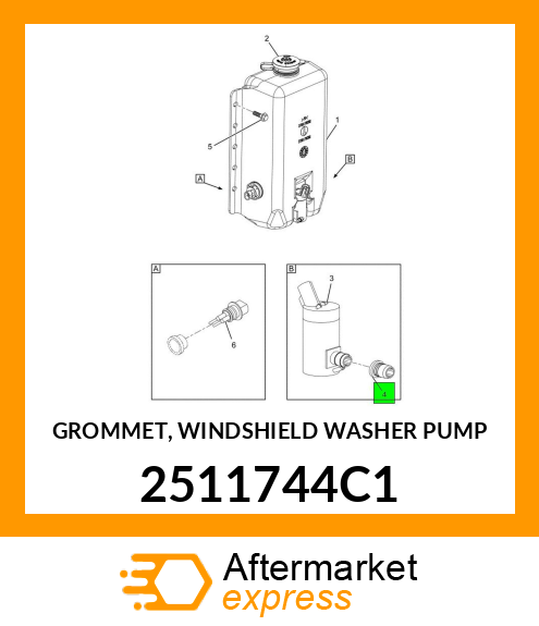 GROMMET, WINDSHIELD WASHER PUMP 2511744C1