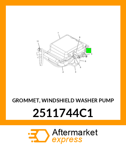 GROMMET, WINDSHIELD WASHER PUMP 2511744C1