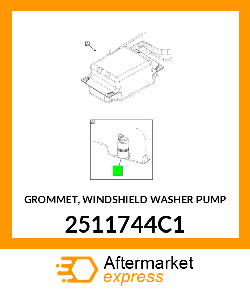 GROMMET, WINDSHIELD WASHER PUMP 2511744C1