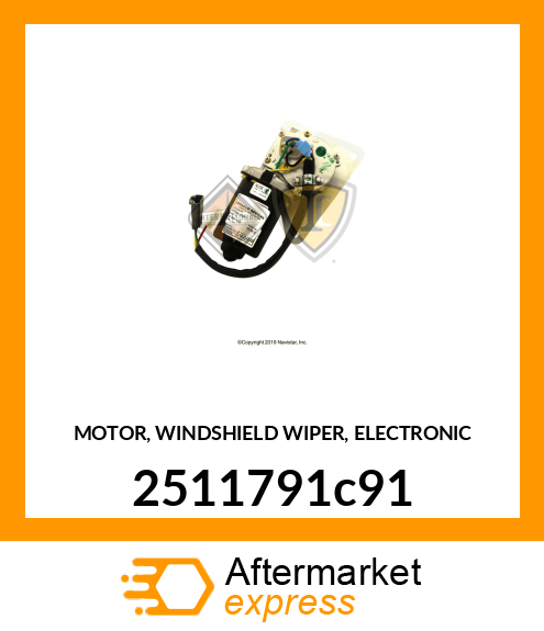 MOTOR, WINDSHIELD WIPER, ELECTRONIC 2511791c91