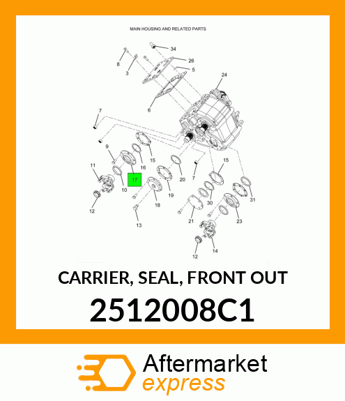 CARRIER, SEAL, FRONT OUT 2512008C1