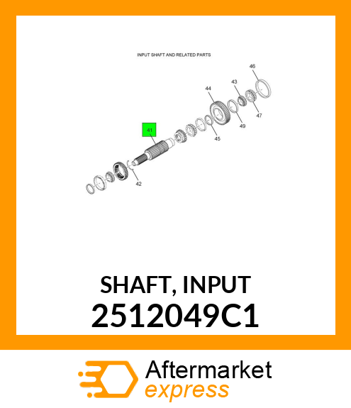 SHAFT, INPUT 2512049C1