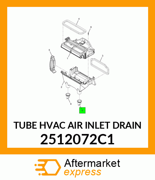 TUBE HVAC AIR INLET DRAIN 2512072C1