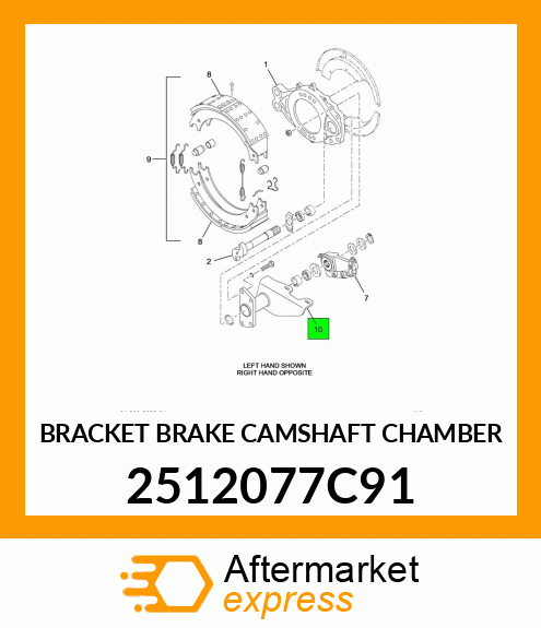 BRACKET BRAKE CAMSHAFT CHAMBER 2512077C91