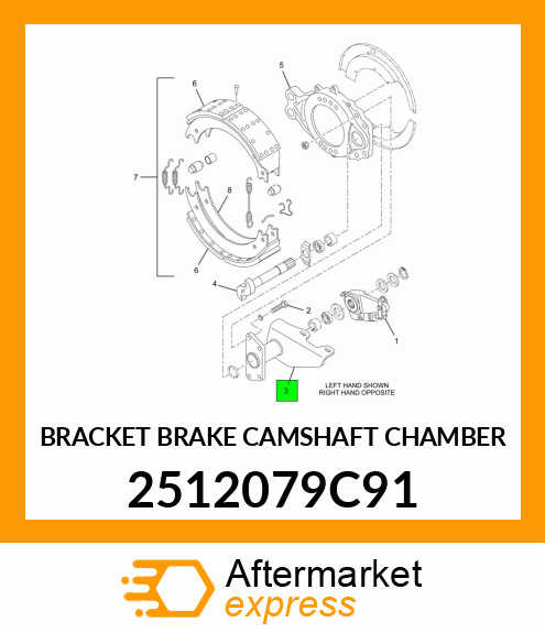 BRACKET BRAKE CAMSHAFT CHAMBER 2512079C91