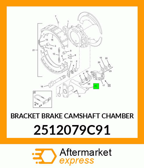 BRACKET BRAKE CAMSHAFT CHAMBER 2512079C91