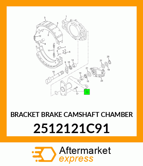 BRACKET BRAKE CAMSHAFT CHAMBER 2512121C91