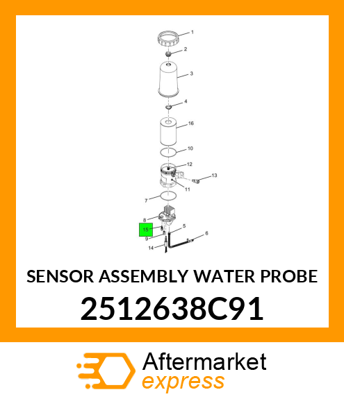 SENSOR ASSEMBLY WATER PROBE 2512638C91