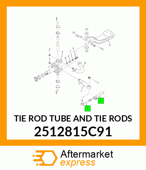 TIE ROD TUBE AND TIE RODS 2512815C91