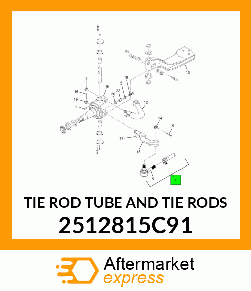 TIE ROD TUBE AND TIE RODS 2512815C91